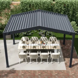 Anthracite Patio Pergola 4