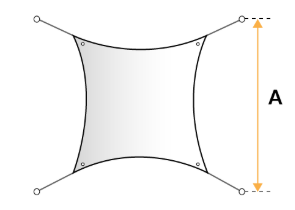 Square canopy dimension guide